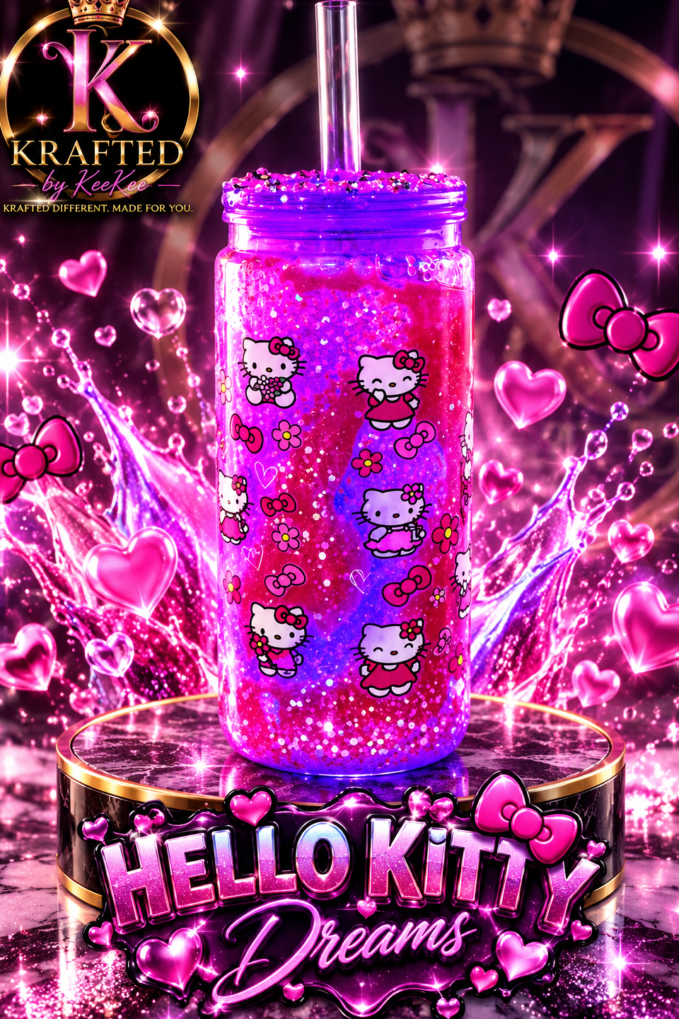 Hello Kitty Dreams custom tumbler